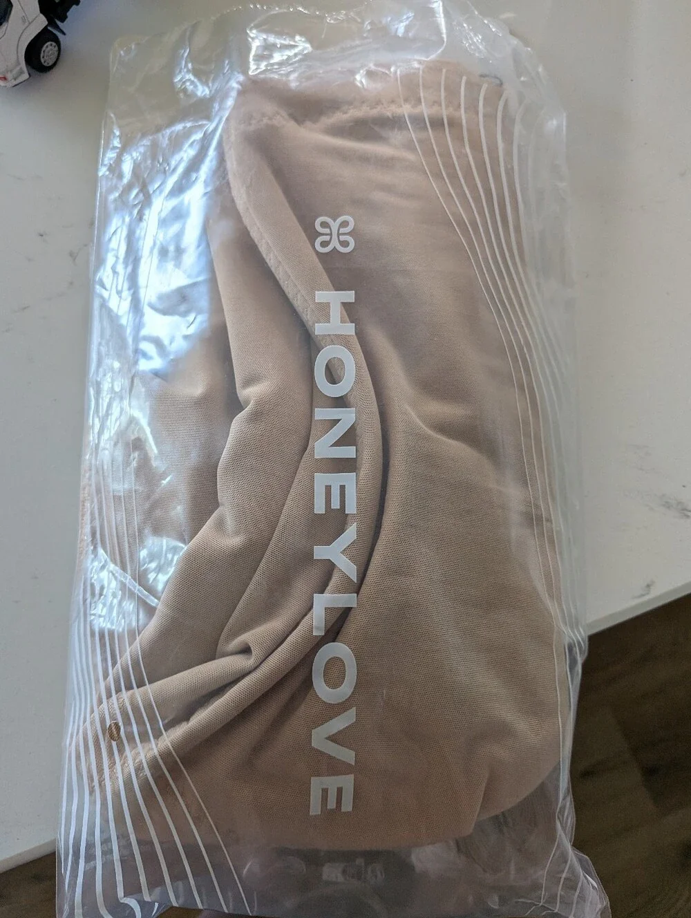 HONEYLOVE SuperPower Short Shapewear  Size L Sand Color